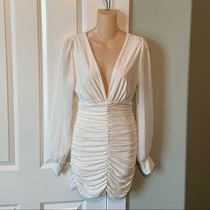 White long sleeve dress